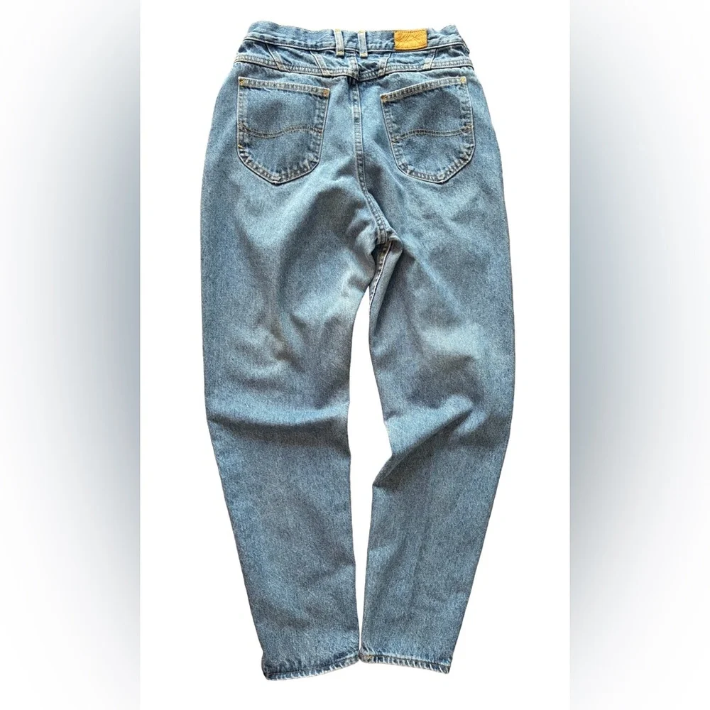 Vintage 90s Lee Women’s Jeans Size 14 Long High Rise Blue Denim USA Made - Picture 2 of 14